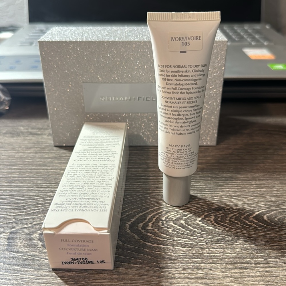 Mary Kay Full Coverage Foundation Ivory 105 NEW - Picture 2 of 2